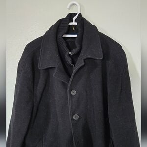 Calvin Klein | Black Wool Blend Men's Coat Size Large